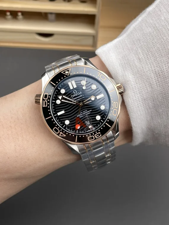 Omega Seamaster 300 Rose Gold Black Dial 42mm
