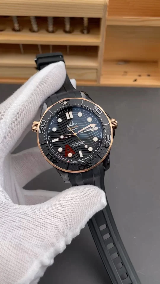 Omega Seamaster 300 Rose Gold Black Dial 42mm