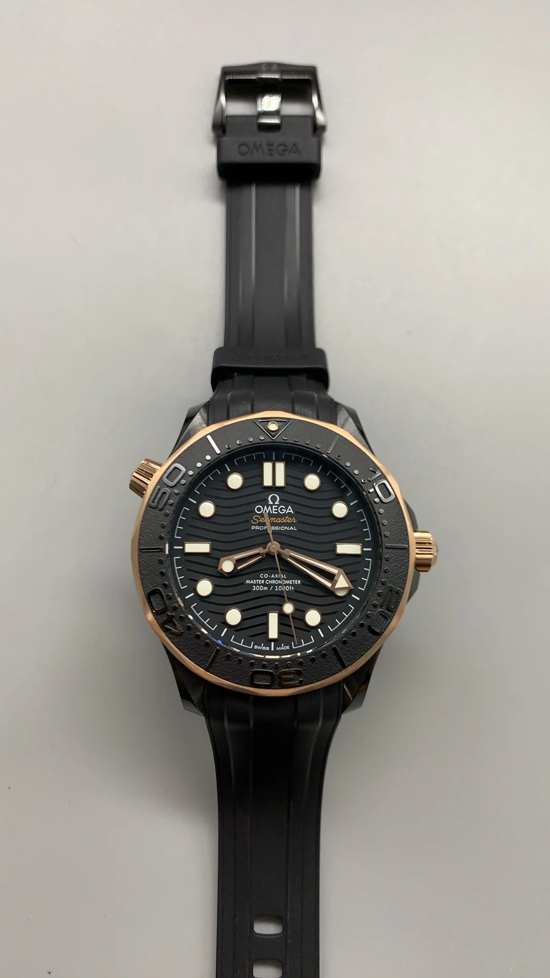 Omega Seamaster 300 Rose Gold Black Dial 43.5mm