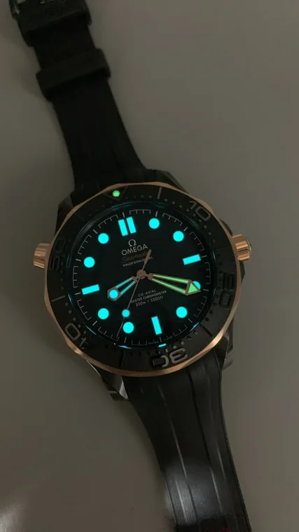Omega Seamaster 300 Rose Gold Black Dial