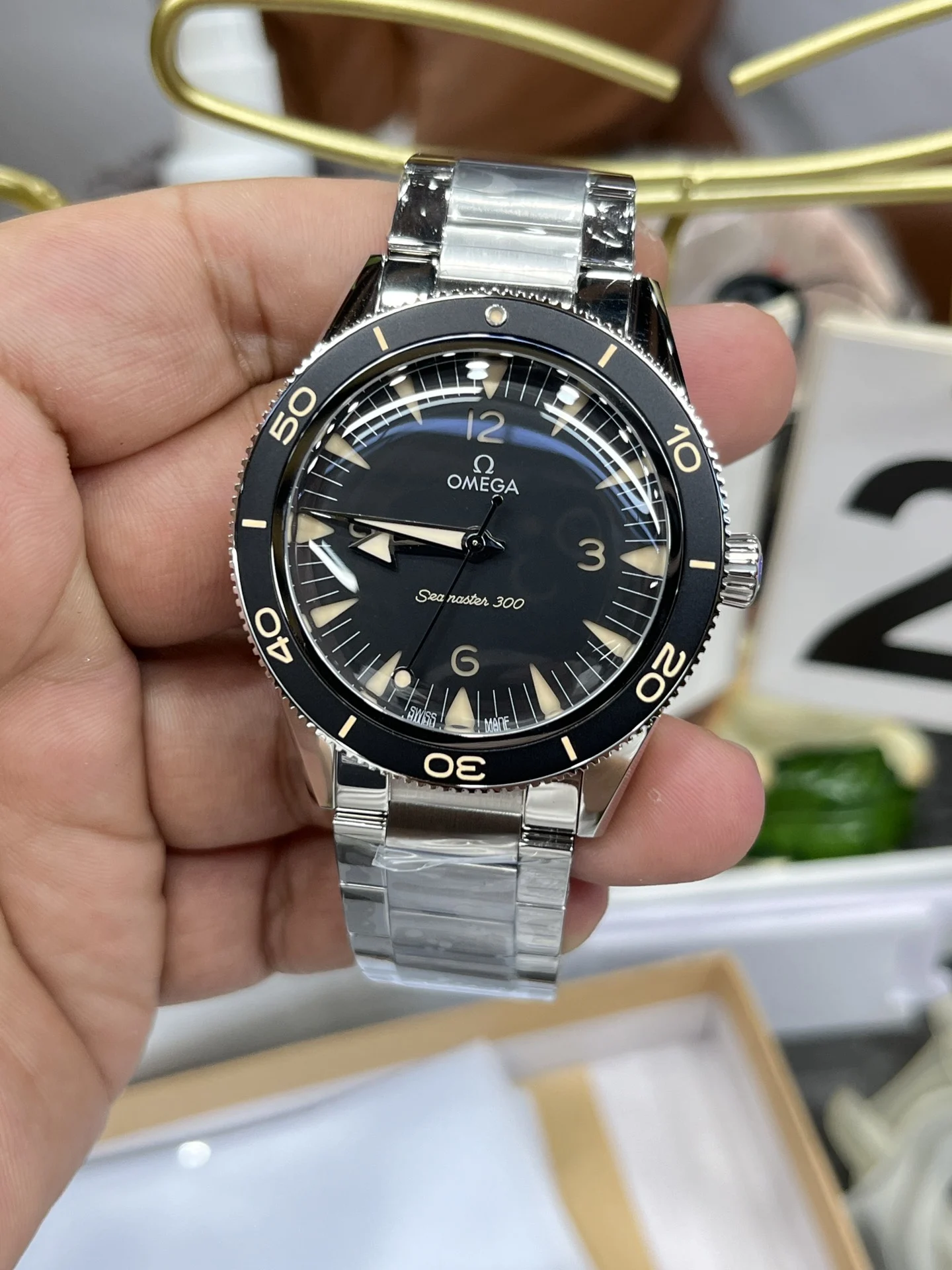 Omega Seamaster 300 Spectre 41mm — photographed off the sweep