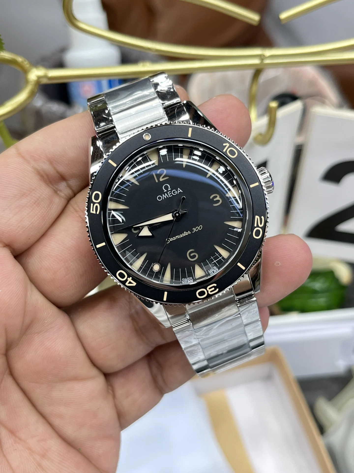 Omega Seamaster 300 Spectre 41mm — photographed off the sweep