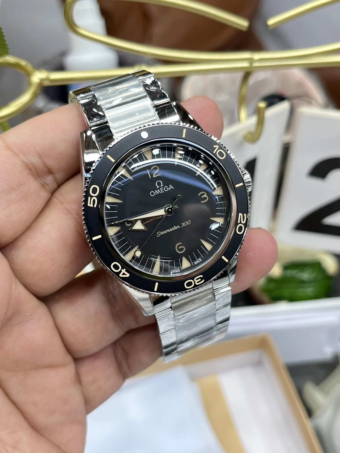 Omega Seamaster 300 Spectre 41mm — photographed off the sweep