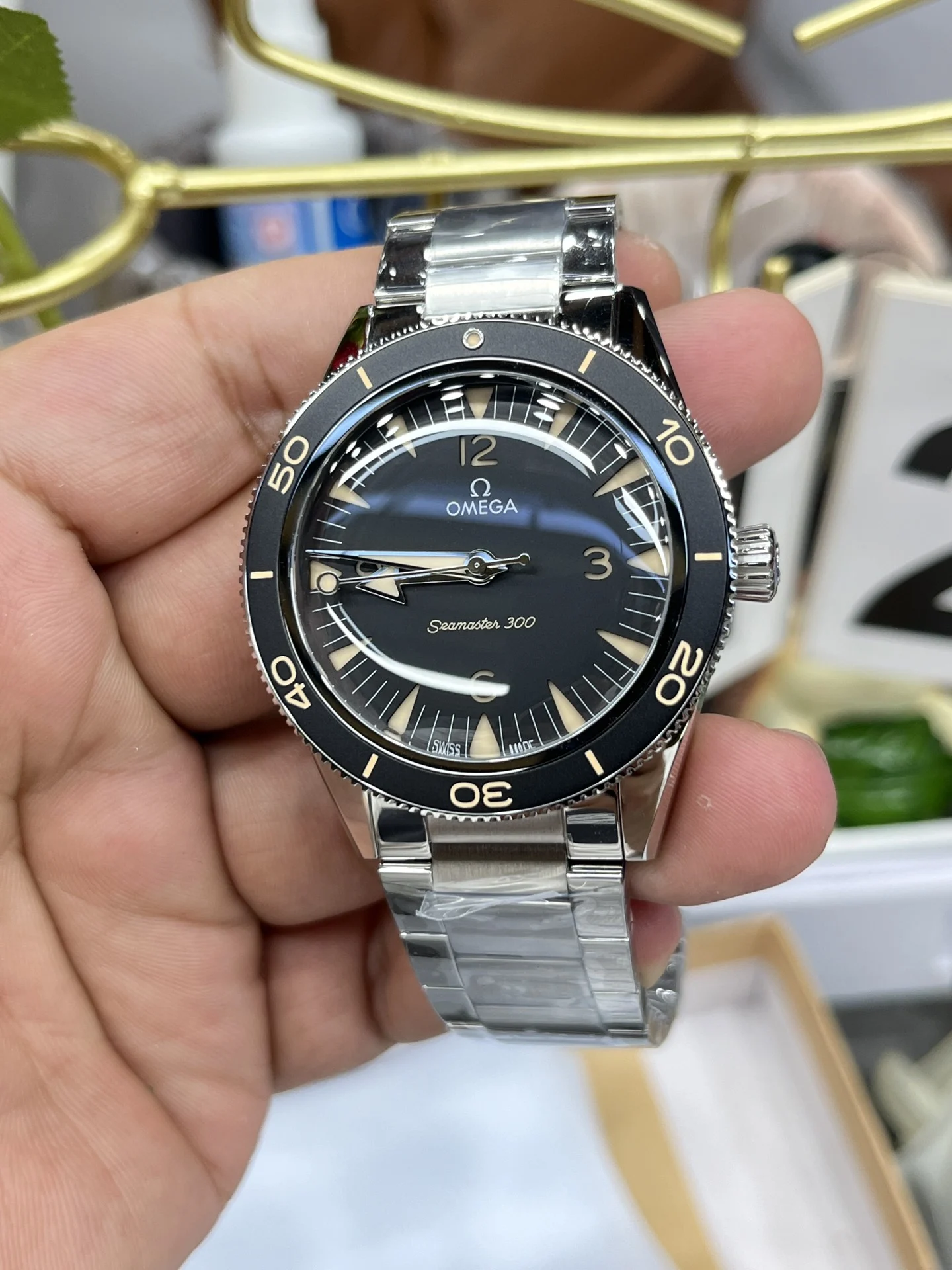 Omega Seamaster 300 Spectre 41mm — photographed off the sweep