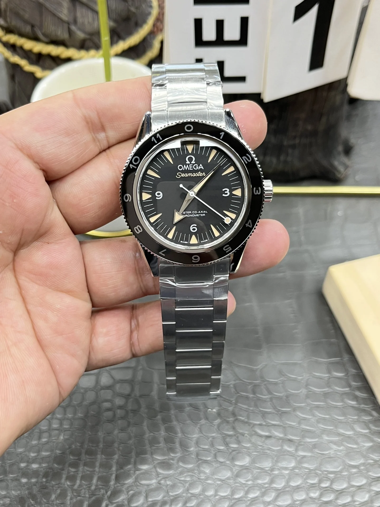 Omega Seamaster 300 Spectre 41mm — photographed off the sweep