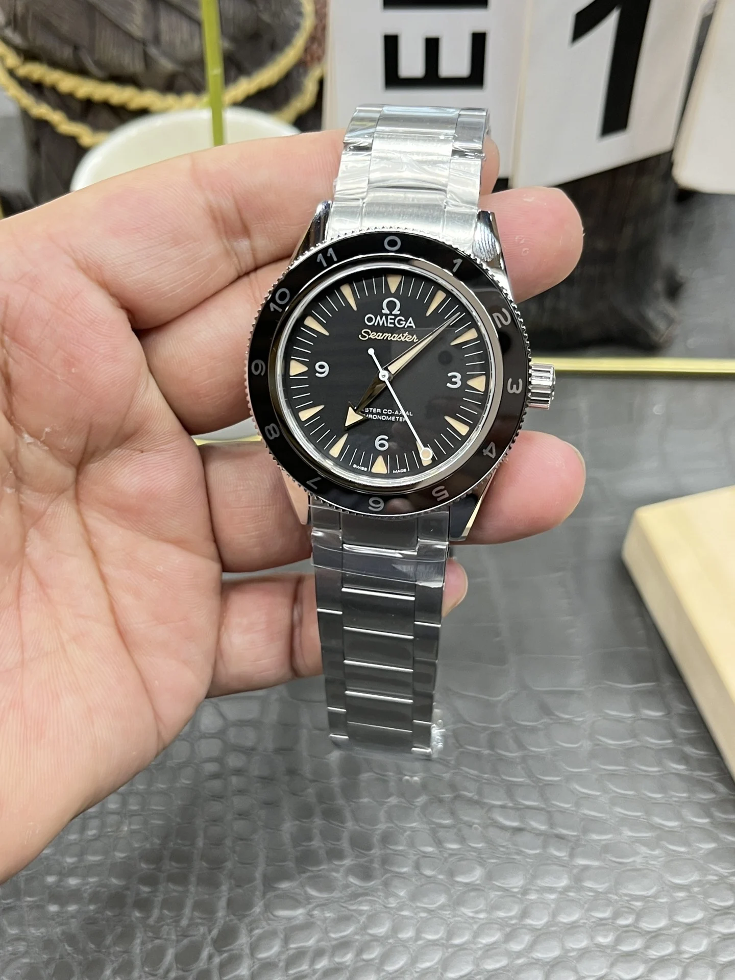 Omega Seamaster 300 Spectre 41mm — photographed off the sweep