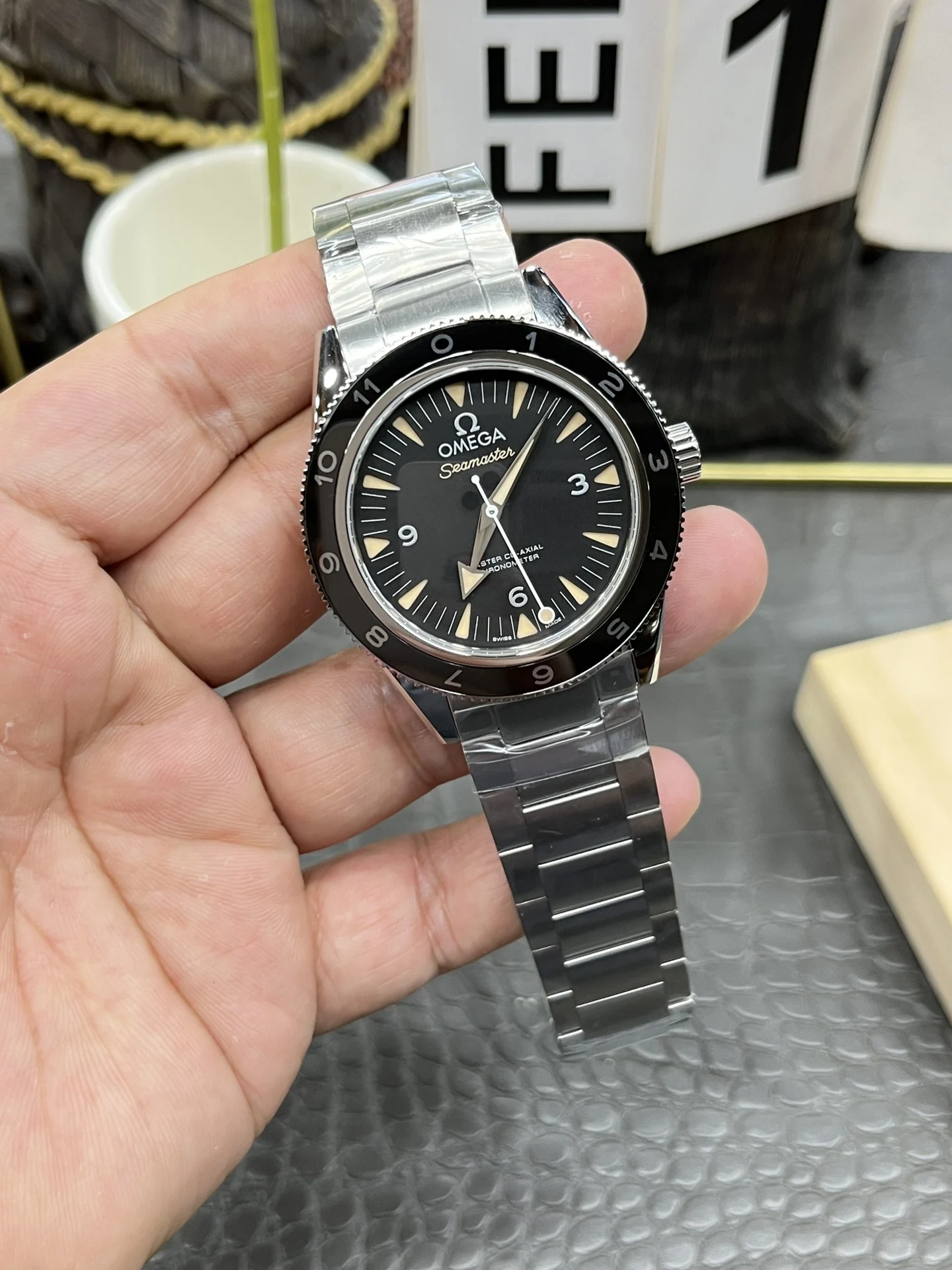 Omega Seamaster 300 Spectre 41mm — photographed off the sweep