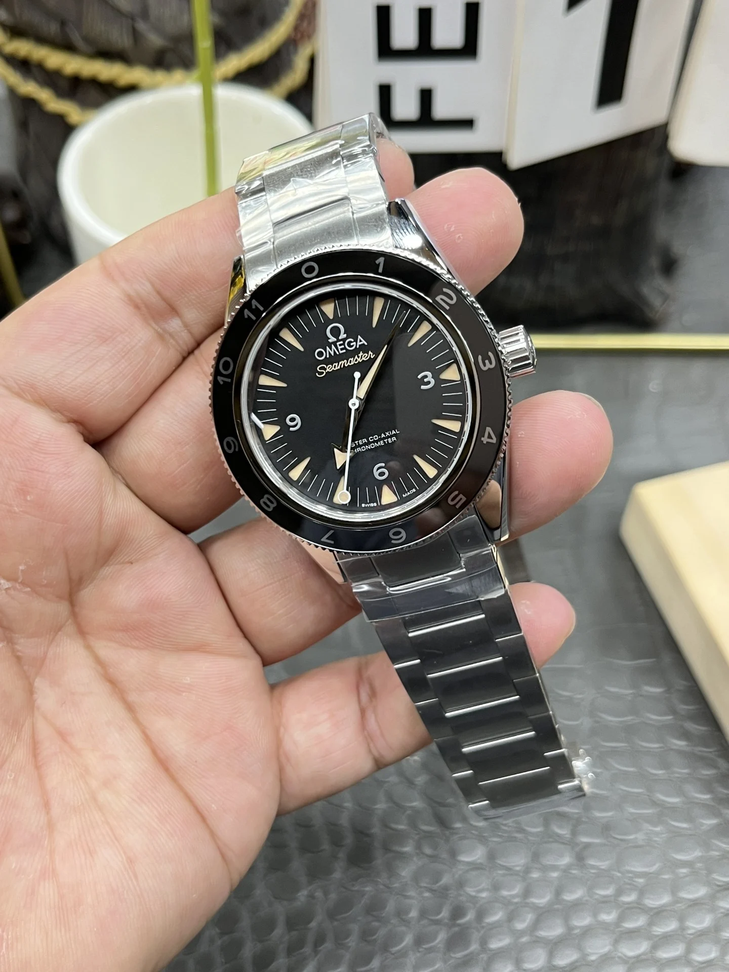 Omega Seamaster 300 Spectre 41mm — photographed off the sweep