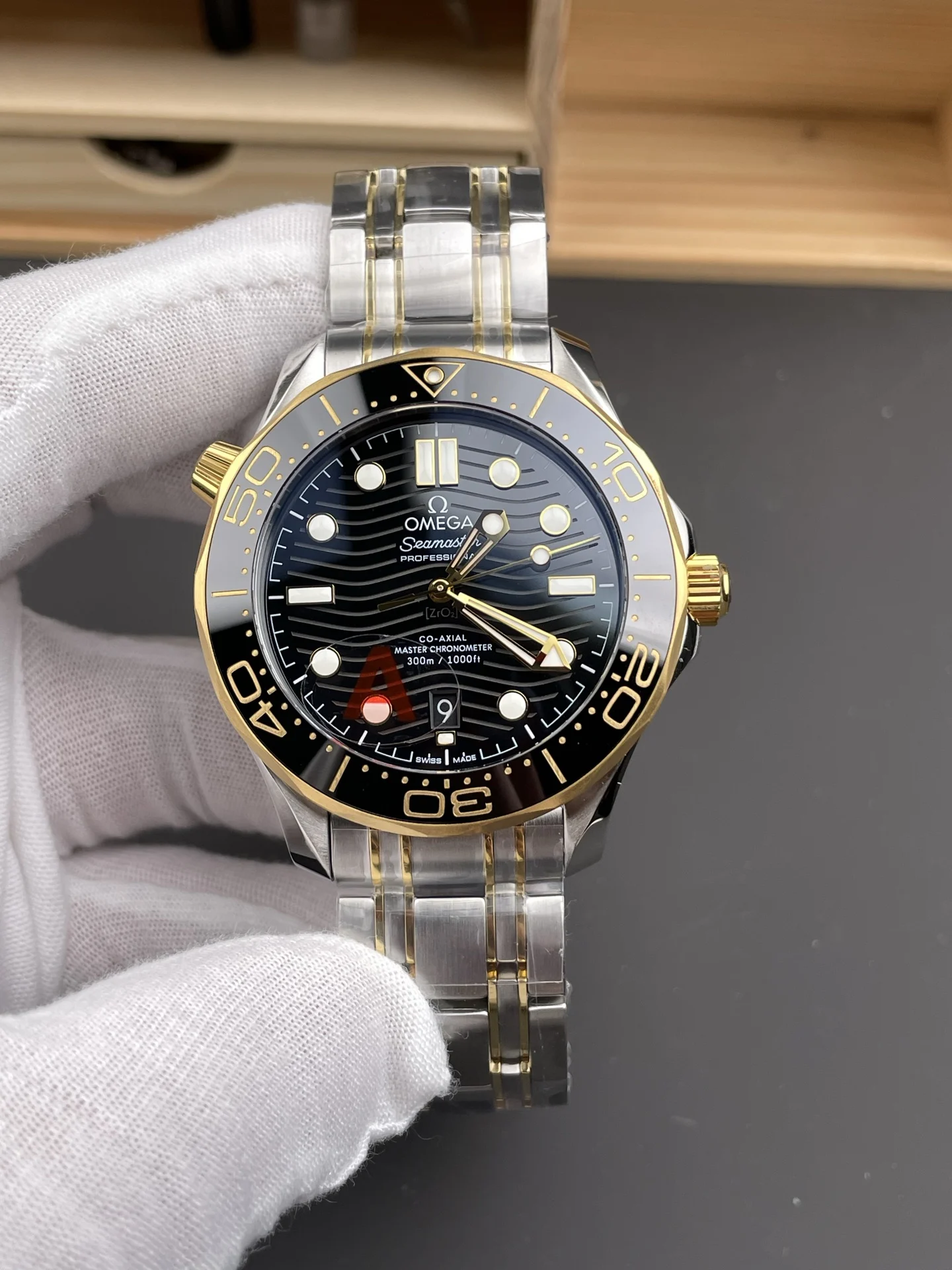 Omega Seamaster 300 Two-Tone Black Dial 42mm