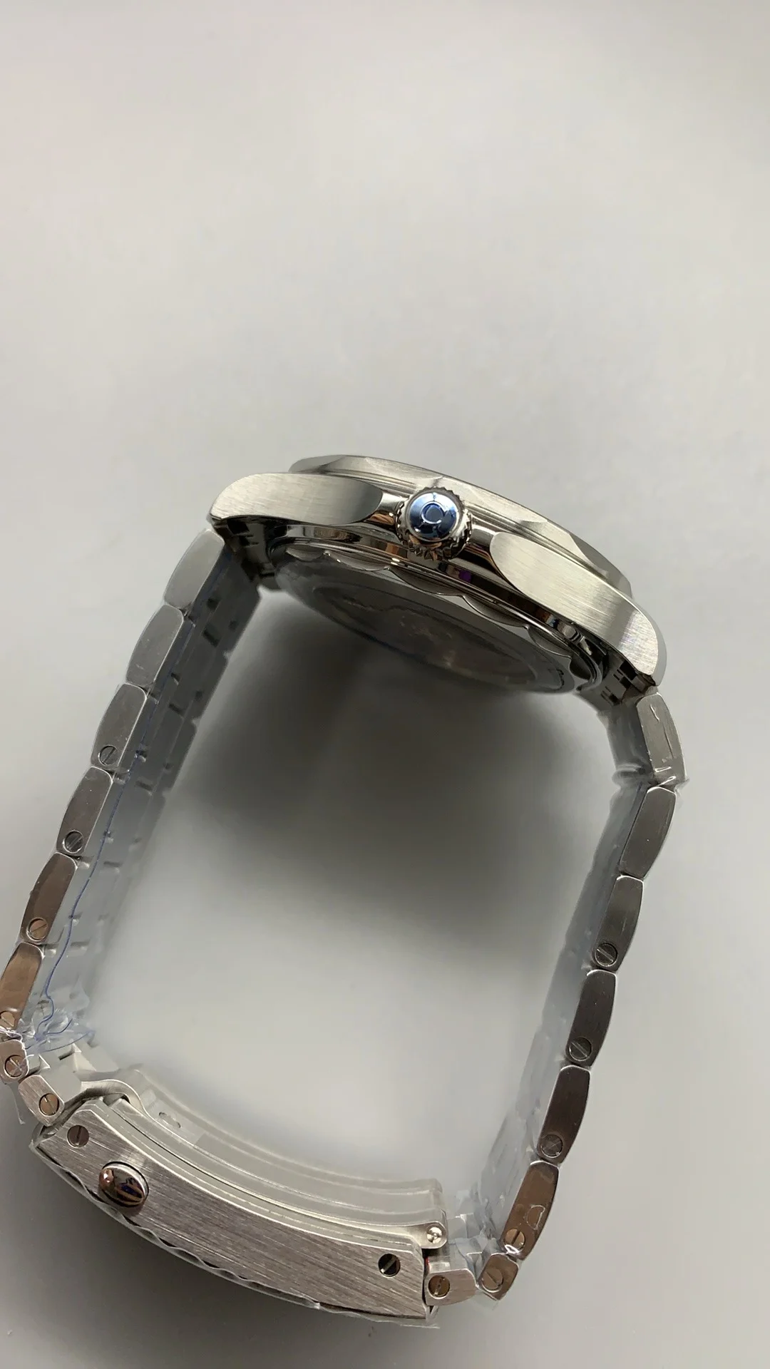 Omega Seamaster 300 White Dial — photographed off the sweep