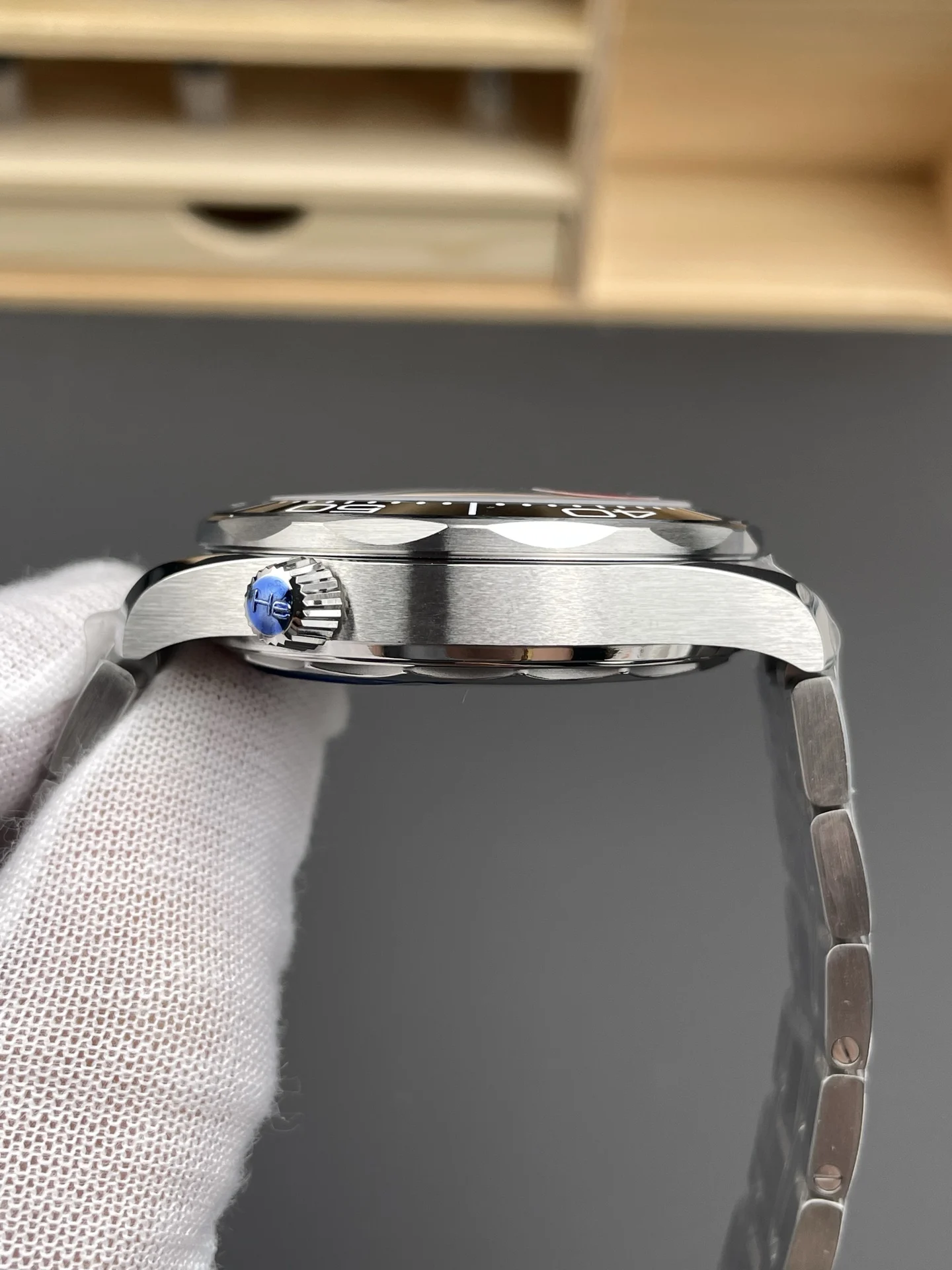 Omega Seamaster 300 White Dial 42mm — photographed off the sweep