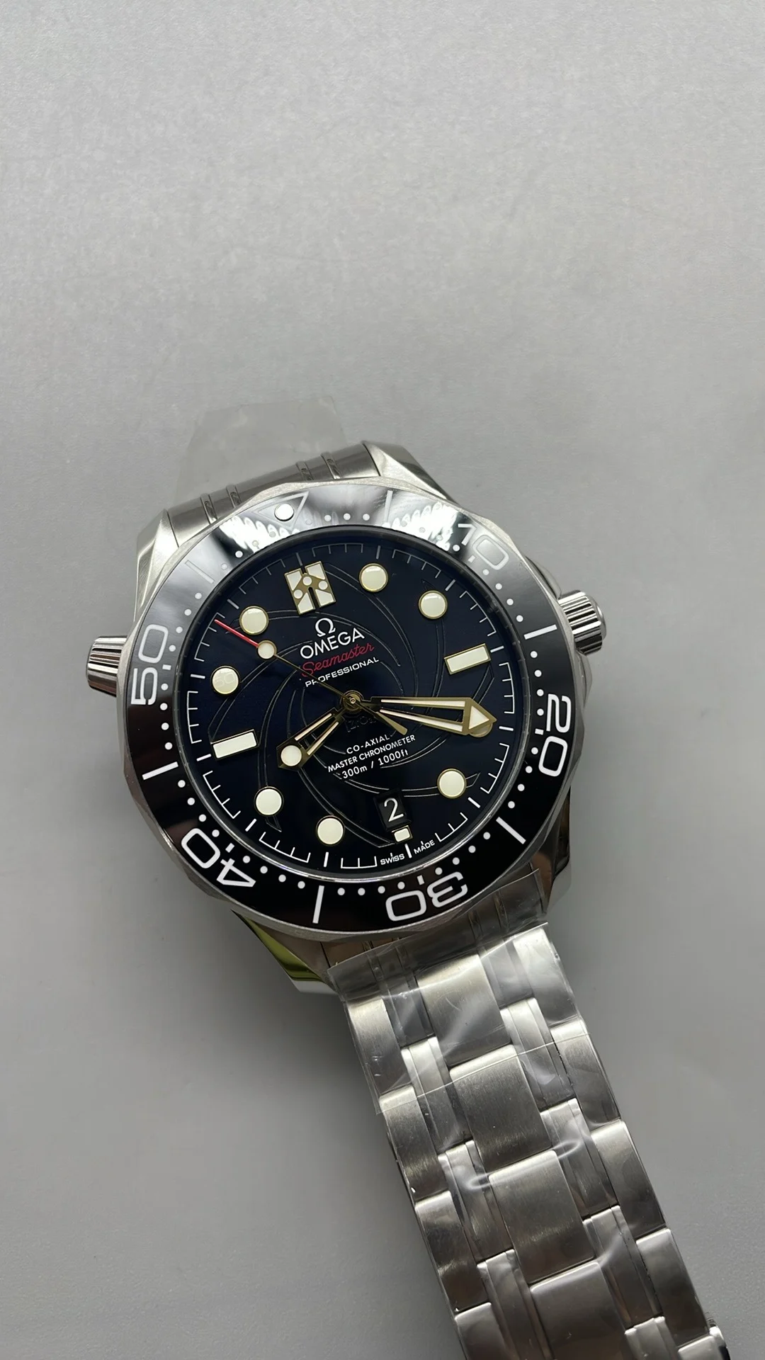 Omega Seamaster 300 — photographed off the sweep
