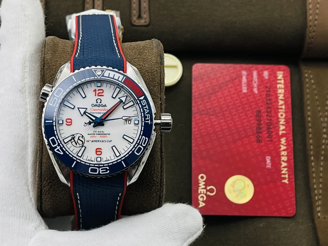 Omega Seamaster America's Cup — photographed off the sweep