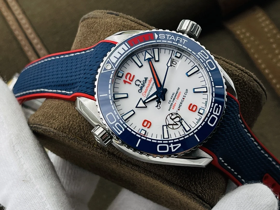 Omega Seamaster America's Cup — photographed off the sweep