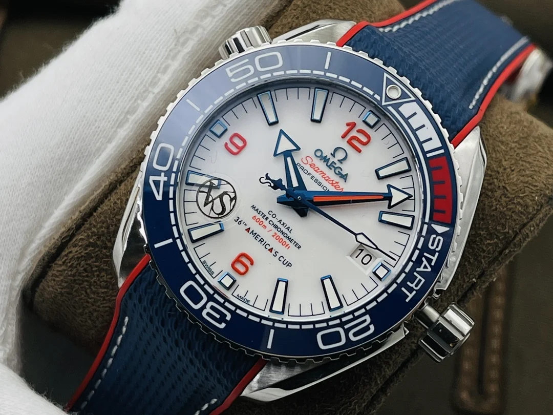 Omega Seamaster America's Cup — photographed off the sweep