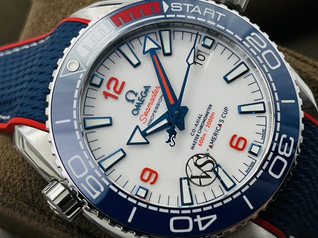 Omega Seamaster America's Cup — photographed off the sweep
