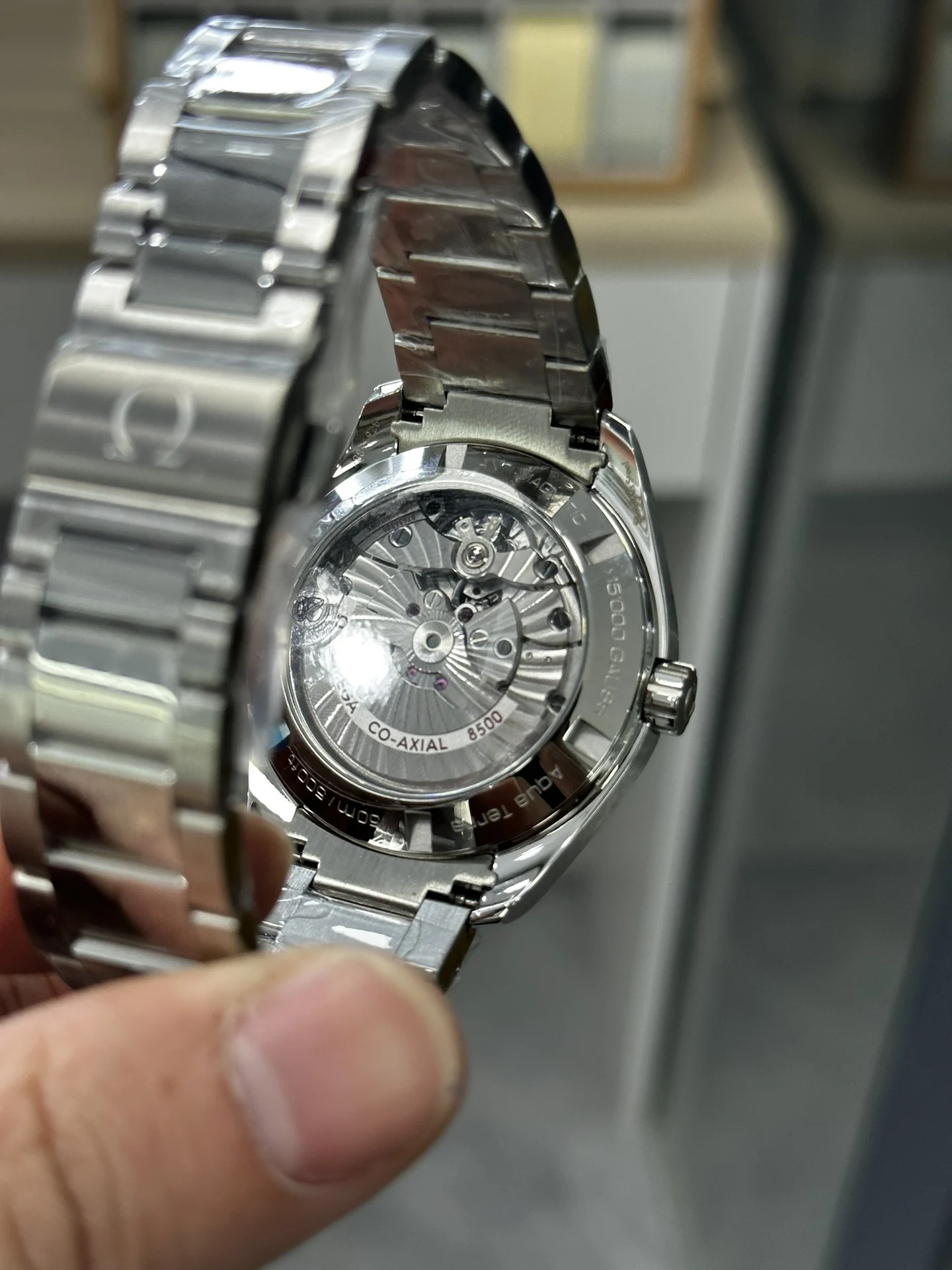 Omega Seamaster Aqua Terra — photographed off the sweep