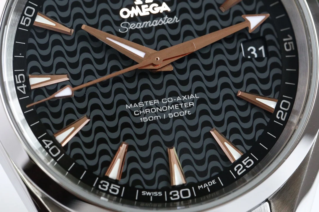 Omega Seamaster Aqua Terra 41.5mm — photographed off the sweep