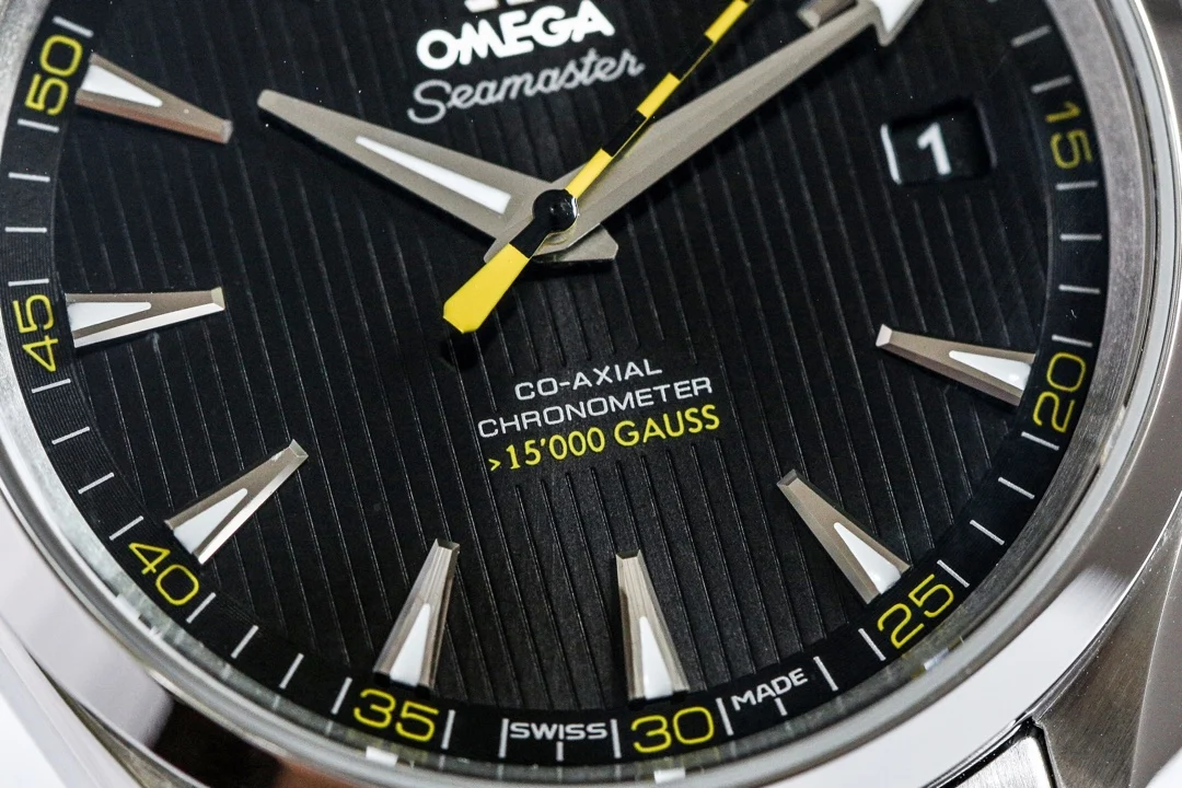 Omega Seamaster Aqua Terra 41.5mm — photographed off the sweep