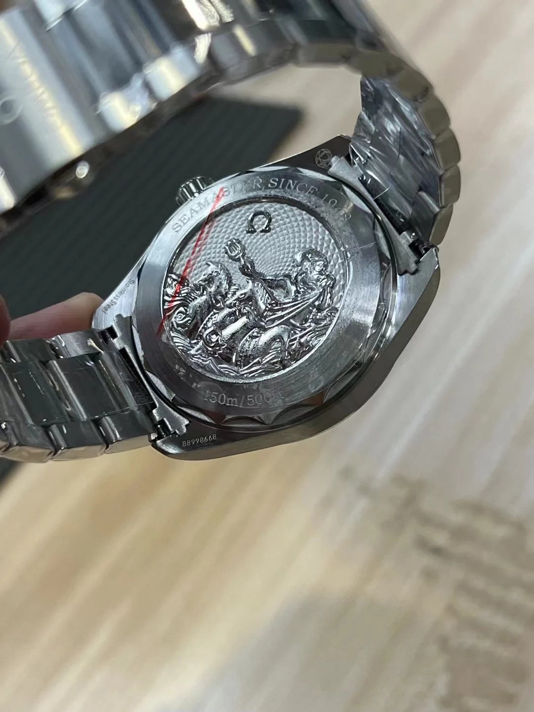 Omega Seamaster Aqua Terra — photographed off the sweep