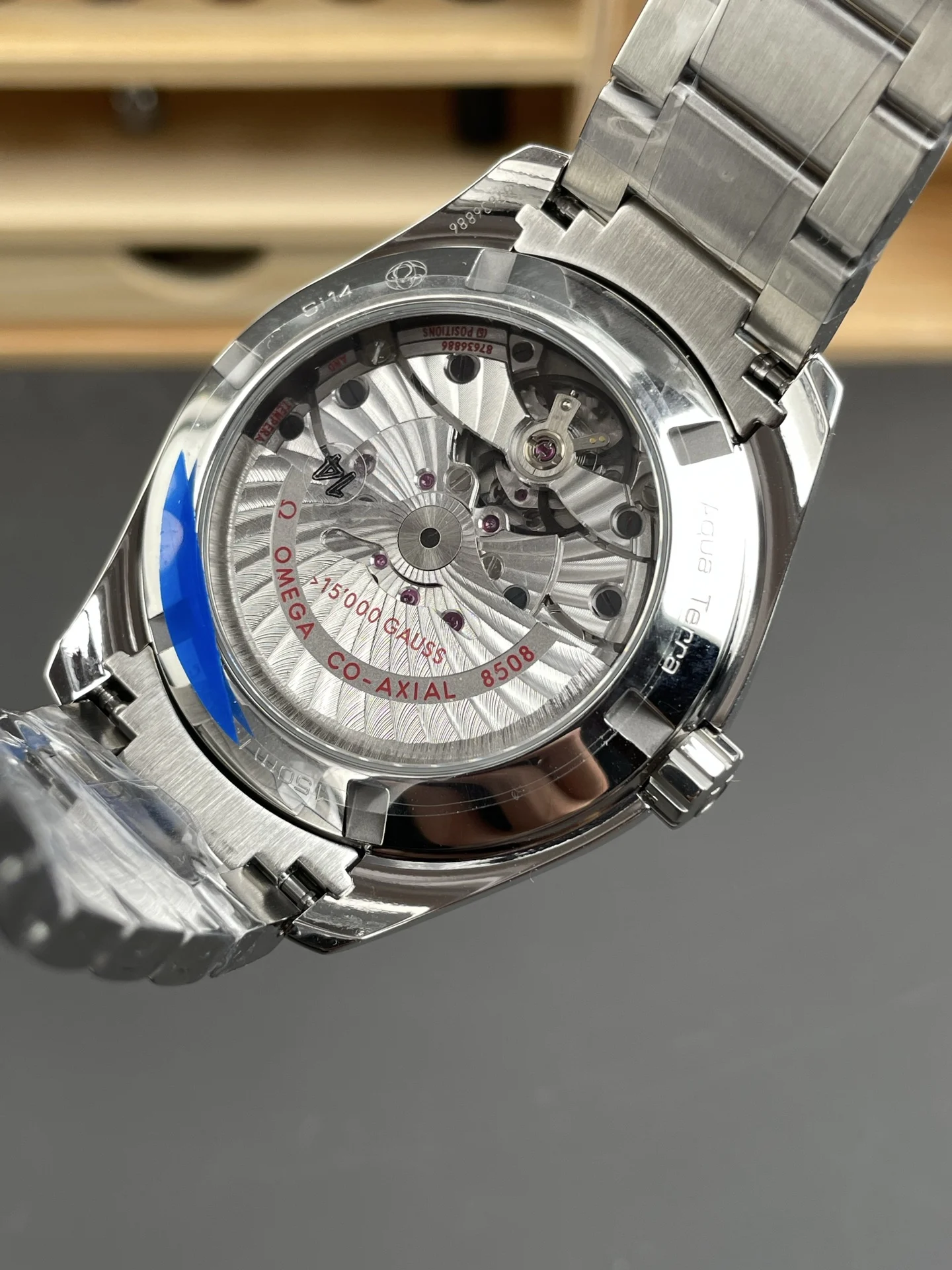 Omega Seamaster Aqua Terra 50mm — photographed off the sweep