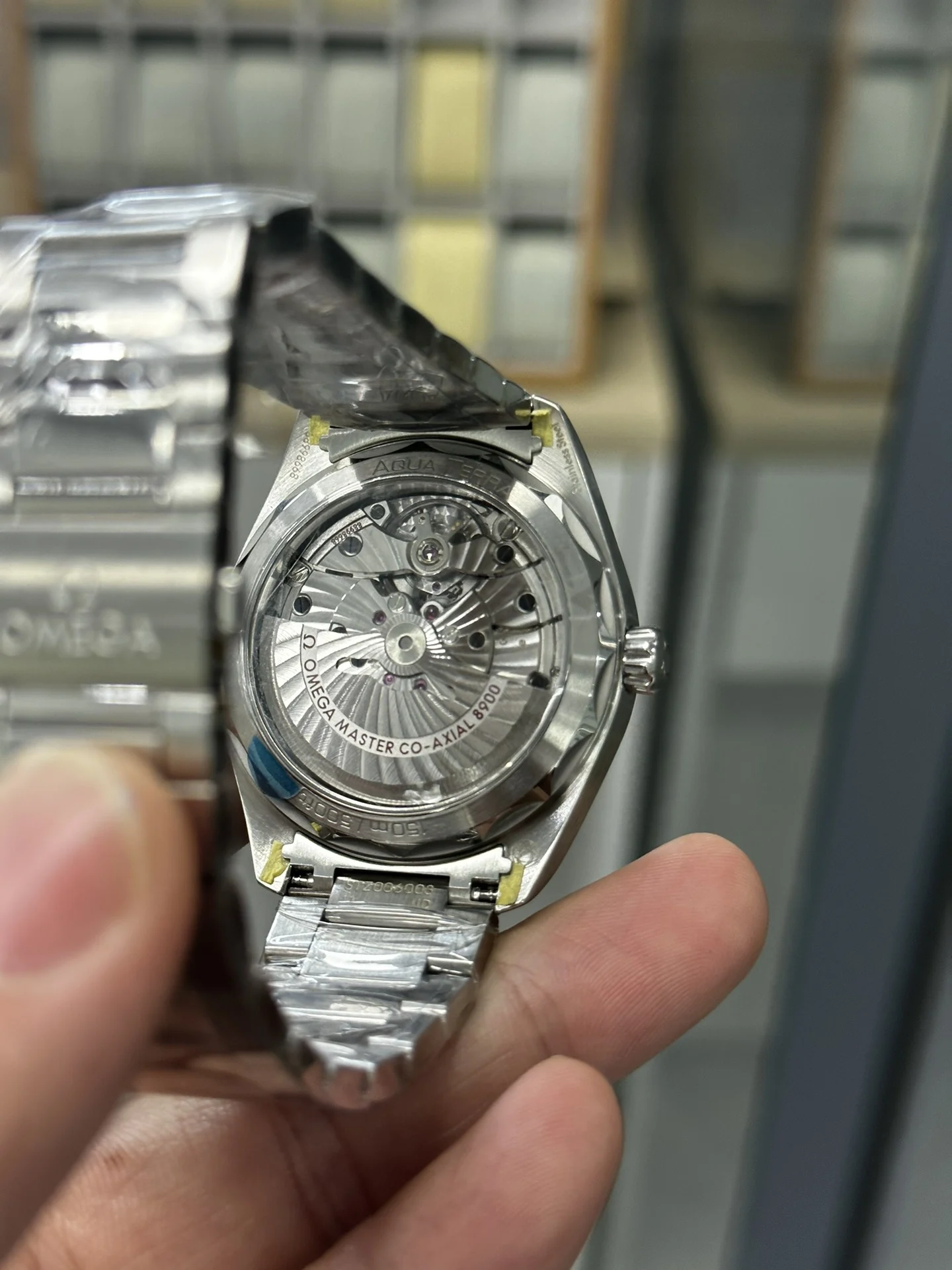 Omega Seamaster Aqua Terra Black Dial — photographed off the sweep