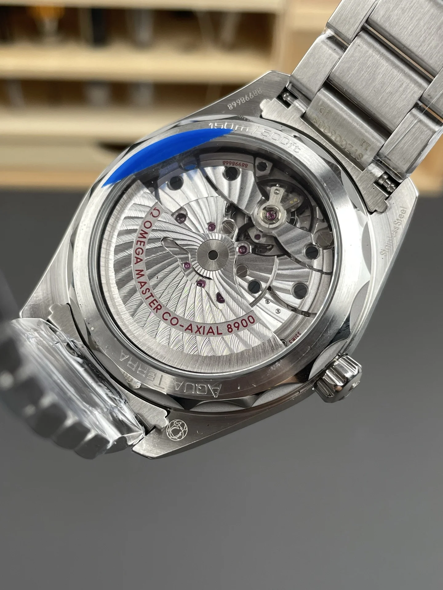Omega Seamaster Aqua Terra Blue Dial 41mm — photographed off the sweep