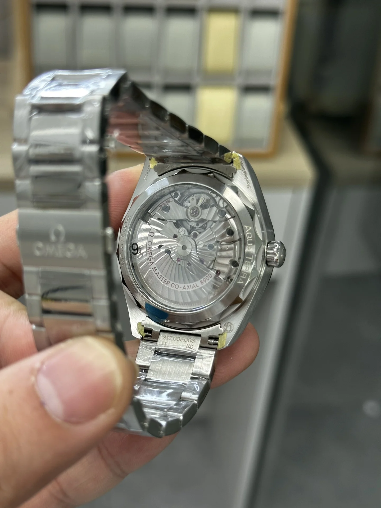 Omega Seamaster Aqua Terra Blue Dial — photographed off the sweep