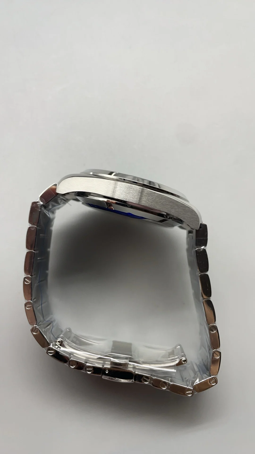 Omega Seamaster Aqua Terra Blue Dial — photographed off the sweep