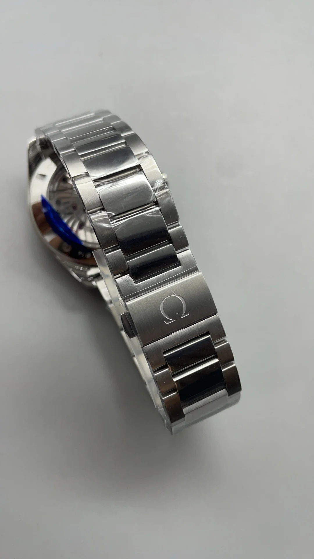 Omega Seamaster Aqua Terra Blue Dial — photographed off the sweep