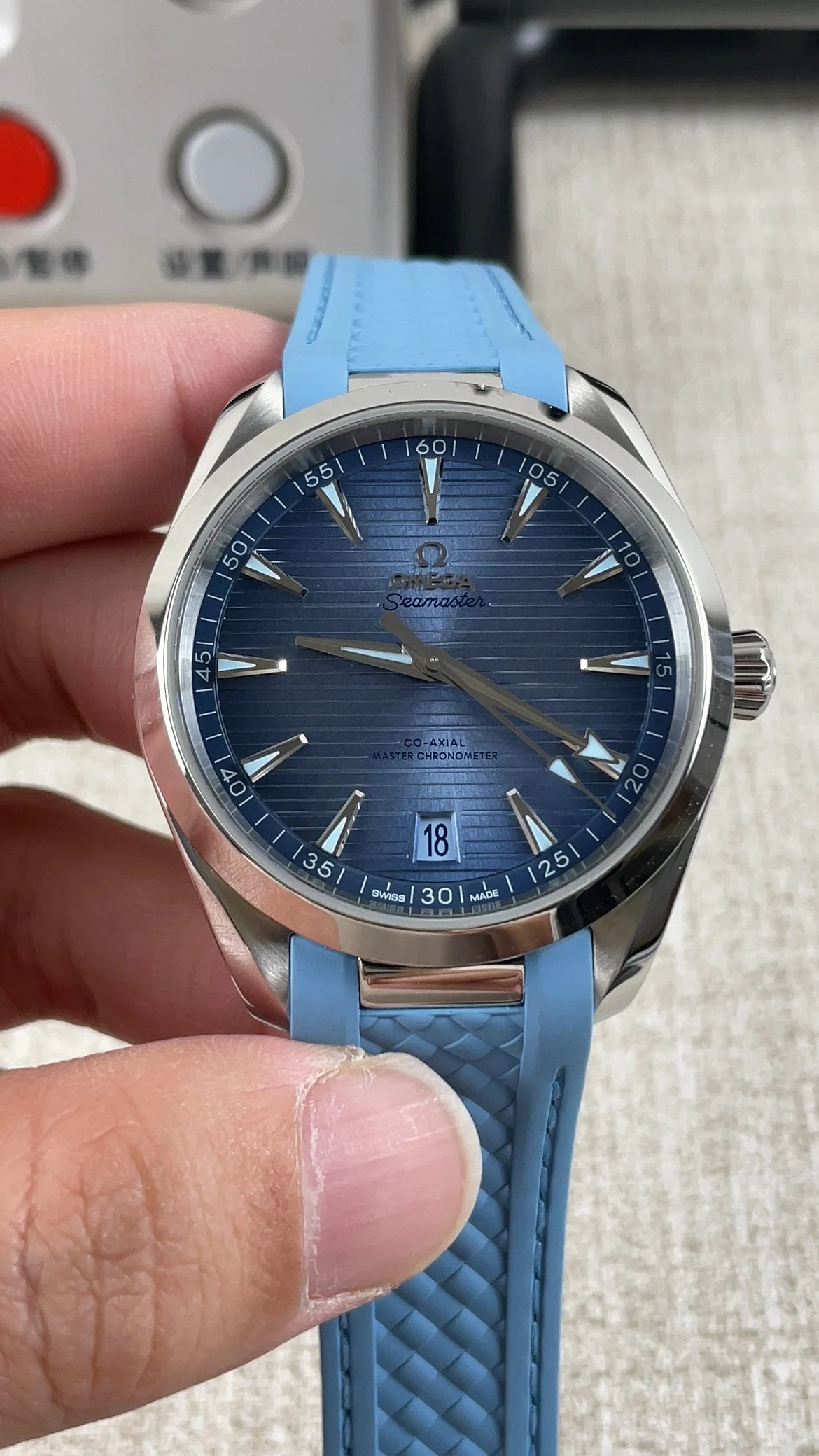 Omega Seamaster Aqua Terra Ice Blue Blue Dial
