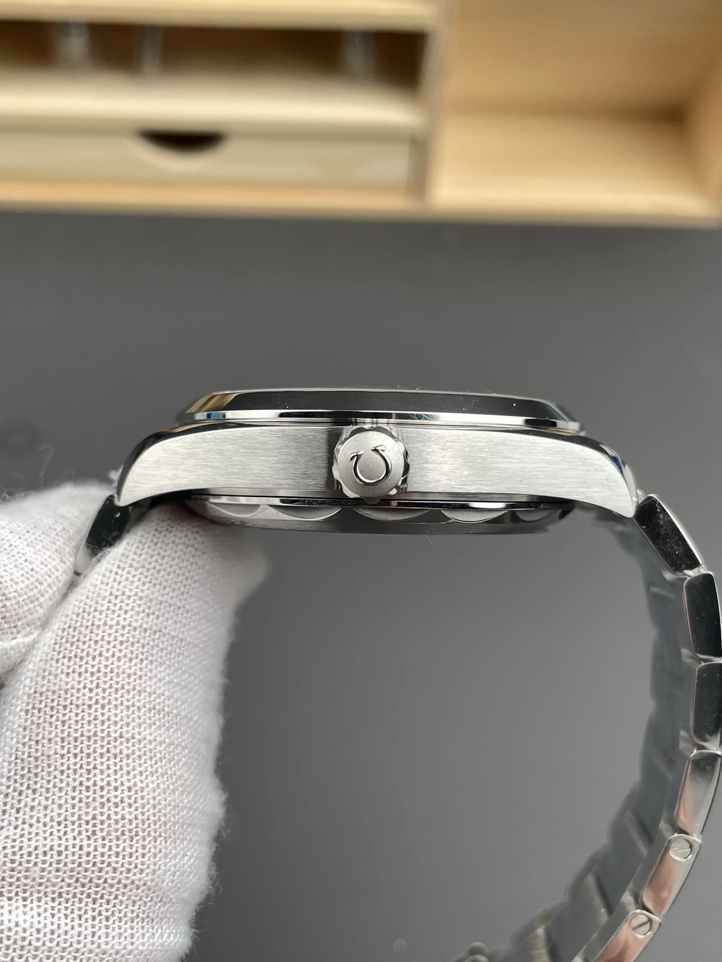 Omega Seamaster Aqua Terra Orange Dial 41mm — photographed off the sweep