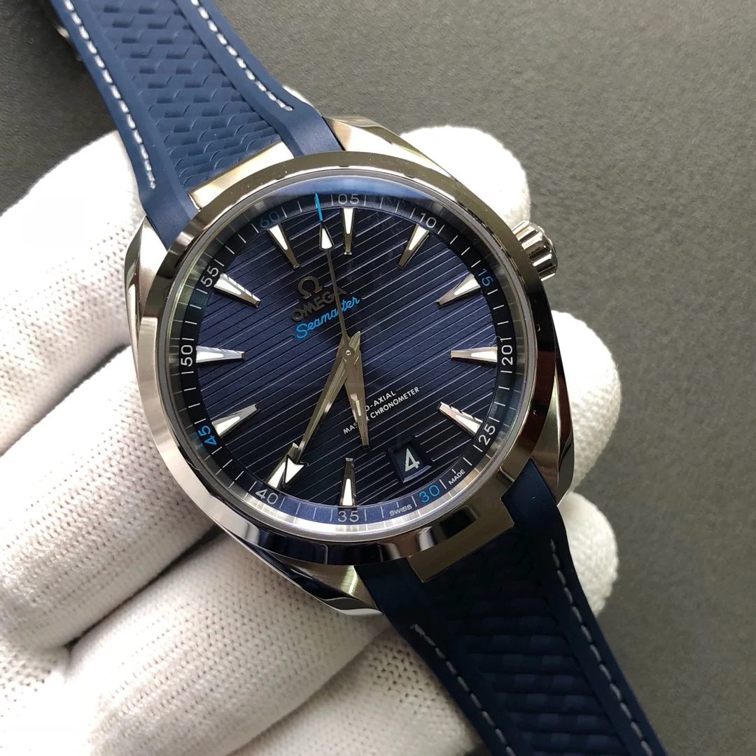 Omega Seamaster Aqua Terra Steel 41mm — photographed off the sweep