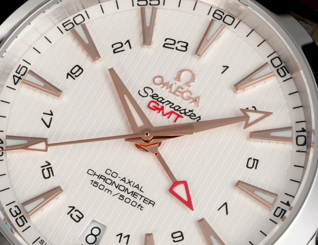 Omega Seamaster Aqua Terra Steel 43mm — photographed off the sweep
