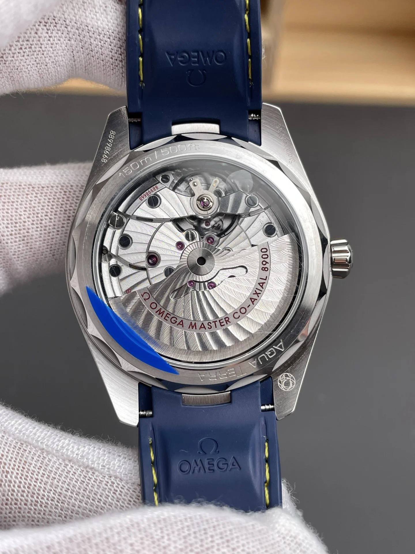 Omega Seamaster Aqua Terra White Dial 41mm — photographed off the sweep