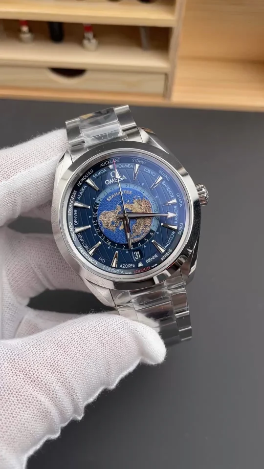 Omega Seamaster Aqua Terra World Time Blue Dial 43mm