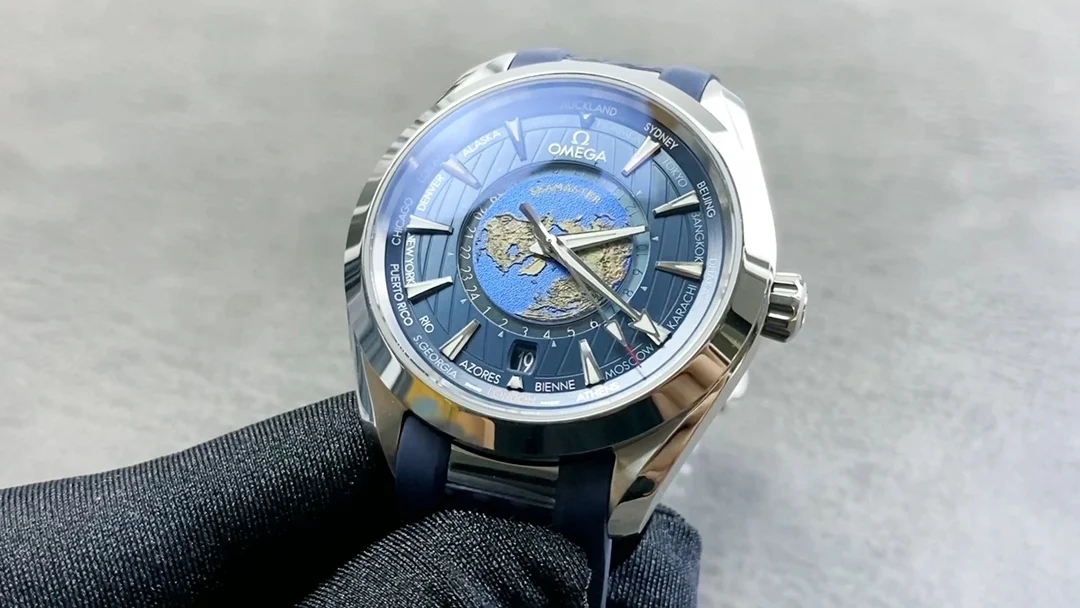Omega Seamaster Aqua Terra World Time Blue Dial 43mm