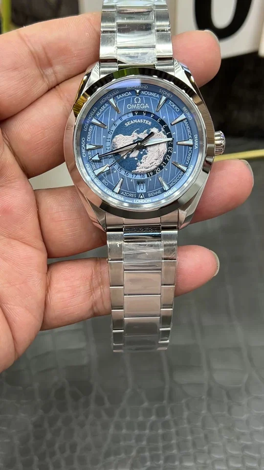 Omega Seamaster Aqua Terra World Time Blue Dial 43mm