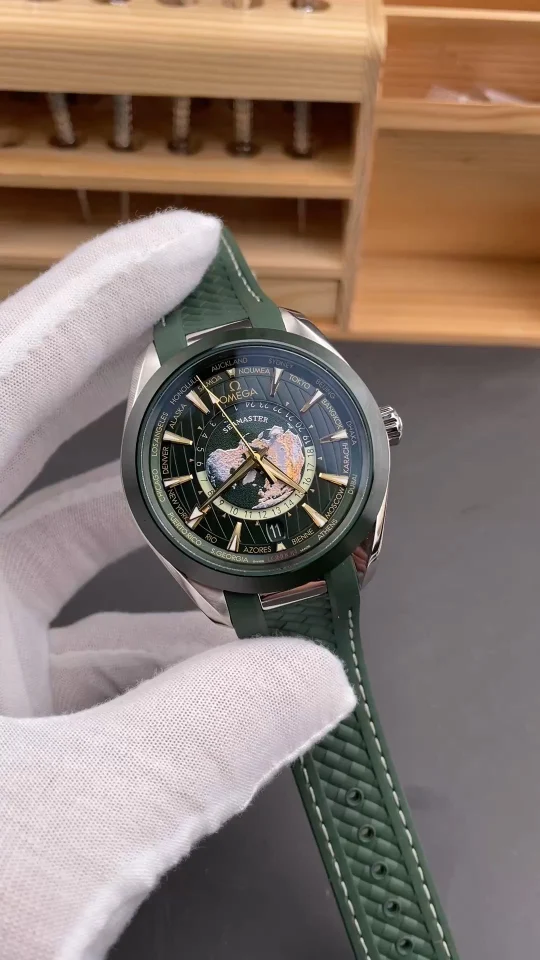 Omega Seamaster Aqua Terra World Time Green Dial