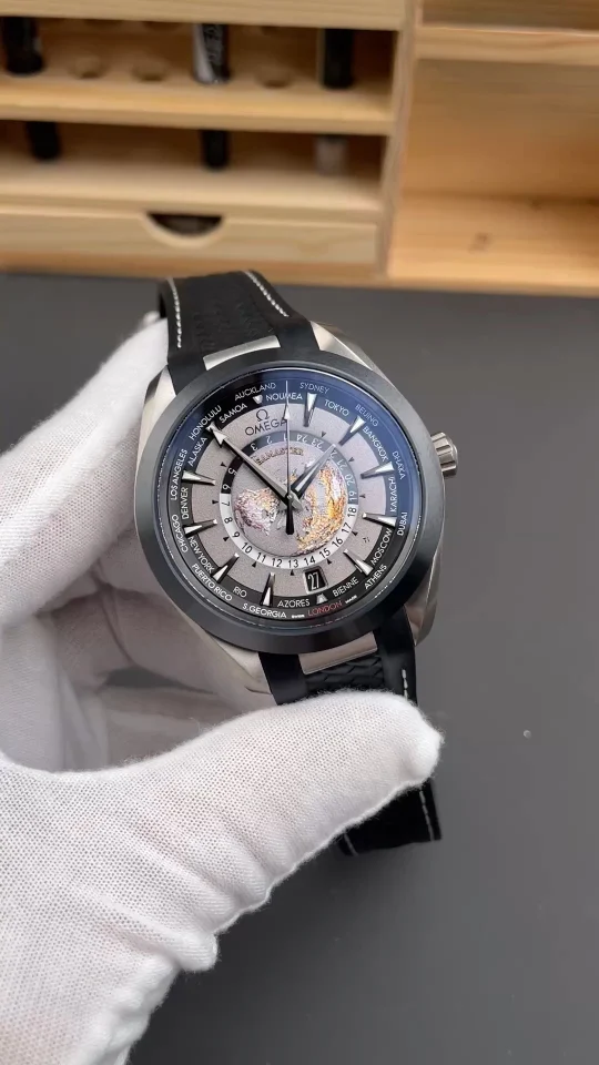 Omega Seamaster Aqua Terra World Time Titanium Black Dial 43mm