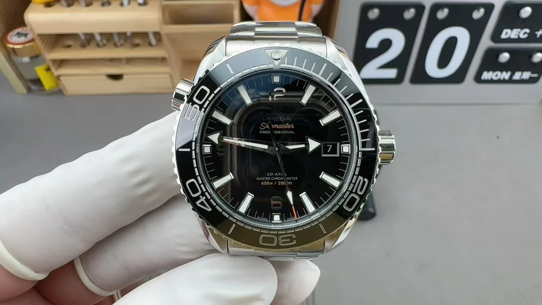 Omega Seamaster Planet Ocean — photographed off the sweep