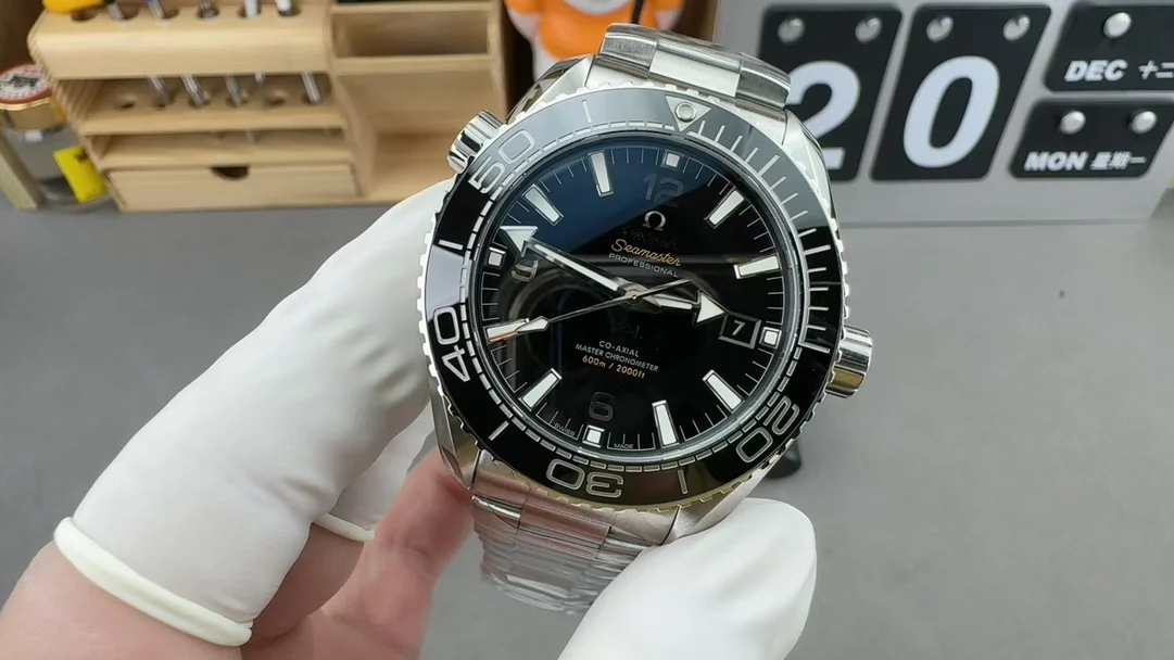 Omega Seamaster Planet Ocean — photographed off the sweep