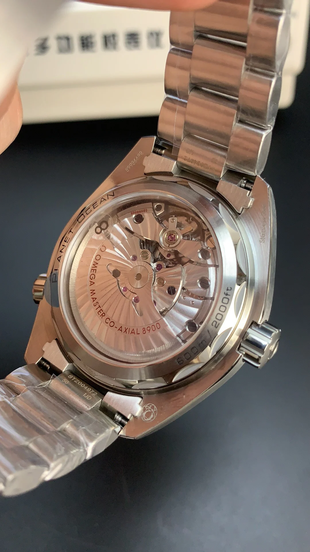 Omega Seamaster Planet Ocean — photographed off the sweep