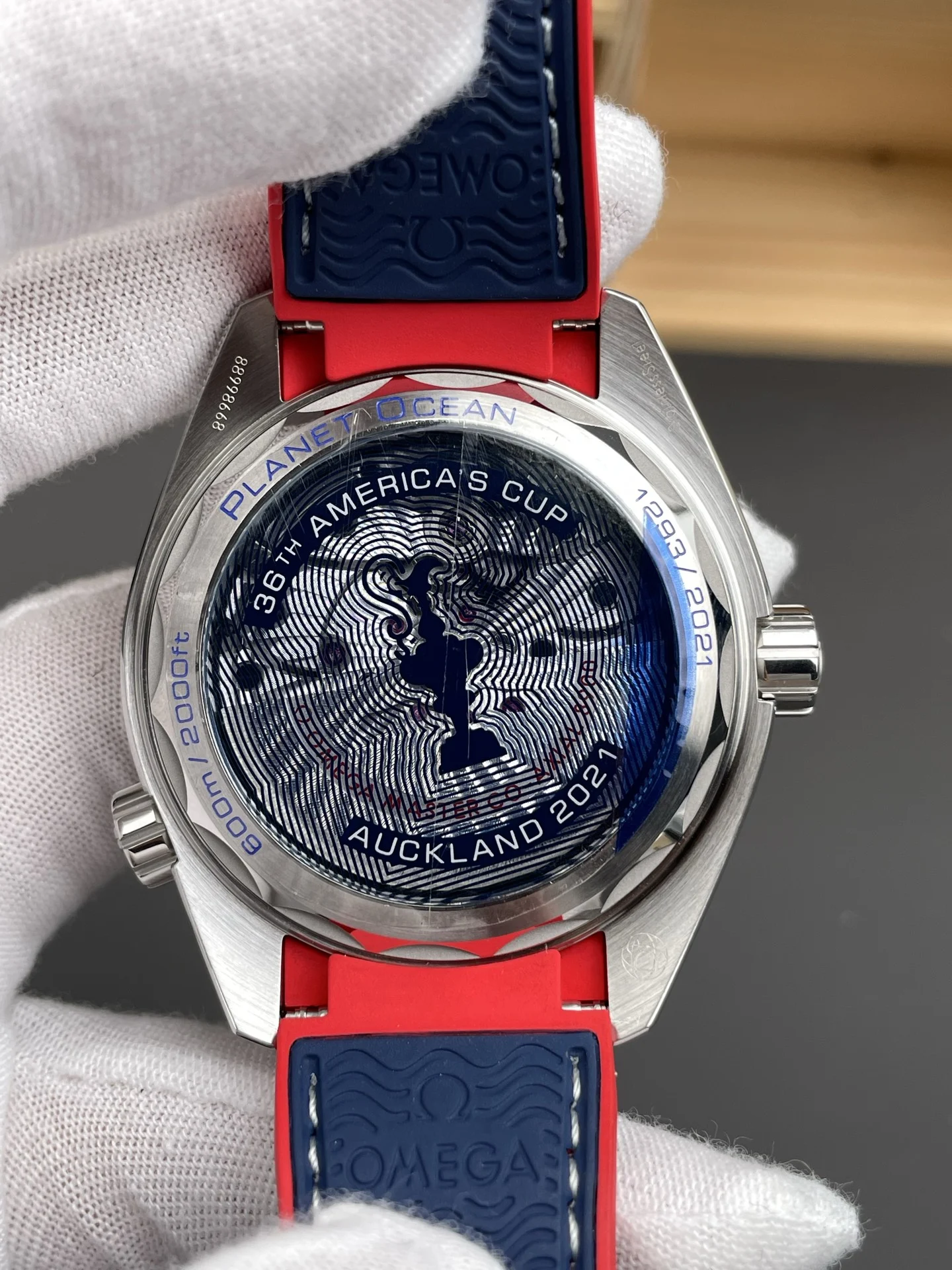 Omega Seamaster Planet Ocean 43.5mm — photographed off the sweep
