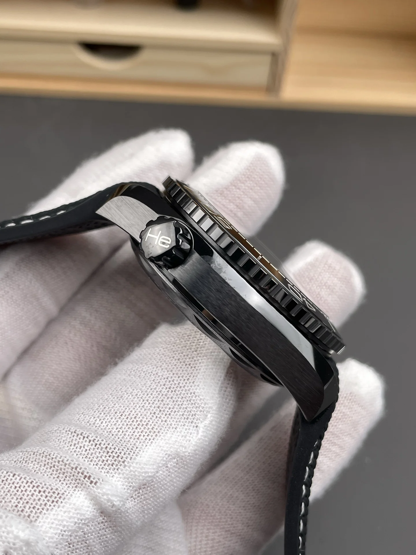 Omega Seamaster Planet Ocean 45.5mm — photographed off the sweep