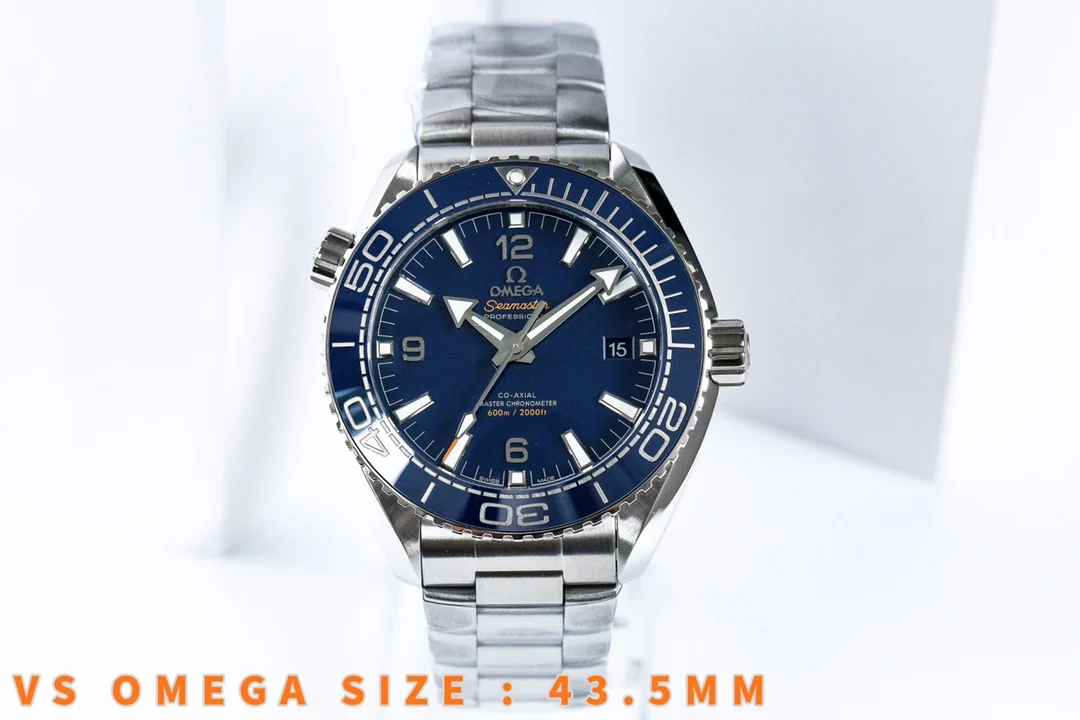 Omega Seamaster Planet Ocean Ceramic Blue Dial 215.30.44.21.03.001 — detail