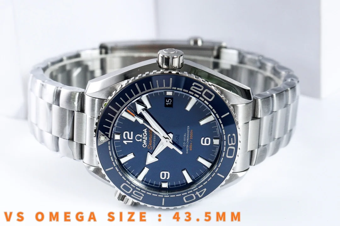 Omega Seamaster Planet Ocean Ceramic Blue Dial 215.30.44.21.03.001 — detail