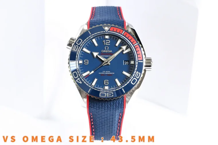 Omega Seamaster Planet Ocean Pepsi Ceramic Blue Dial 43.5mm