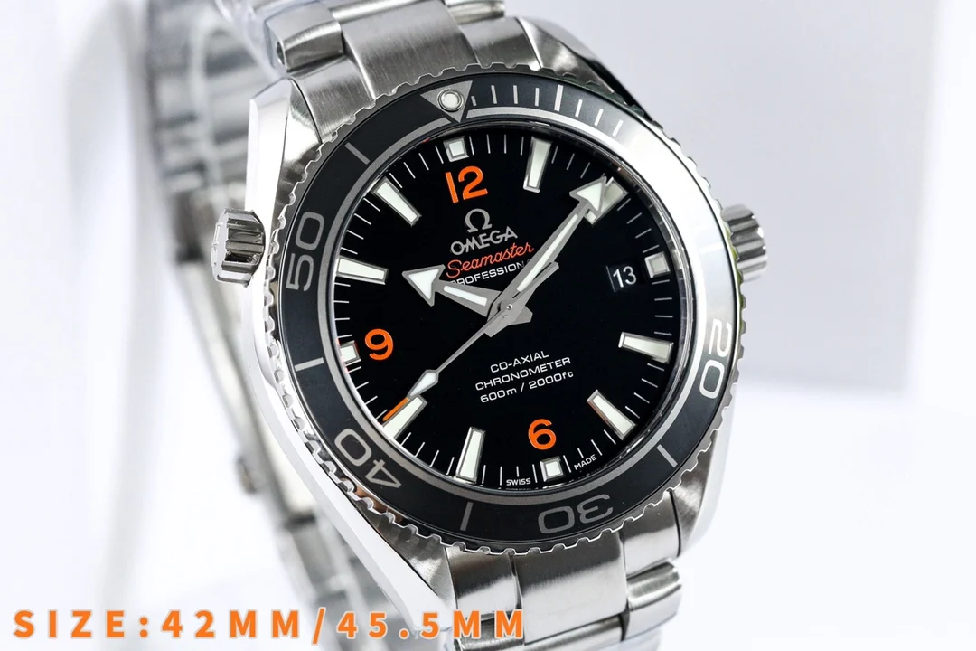 Omega Seamaster Planet Ocean Steel — photographed off the sweep