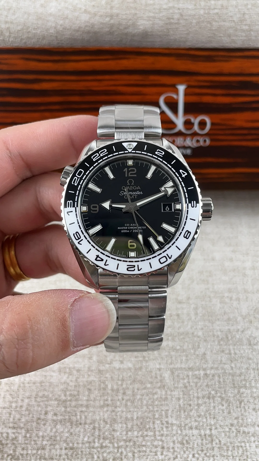 Omega Seamaster Planet Ocean Tai Chi — photographed off the sweep